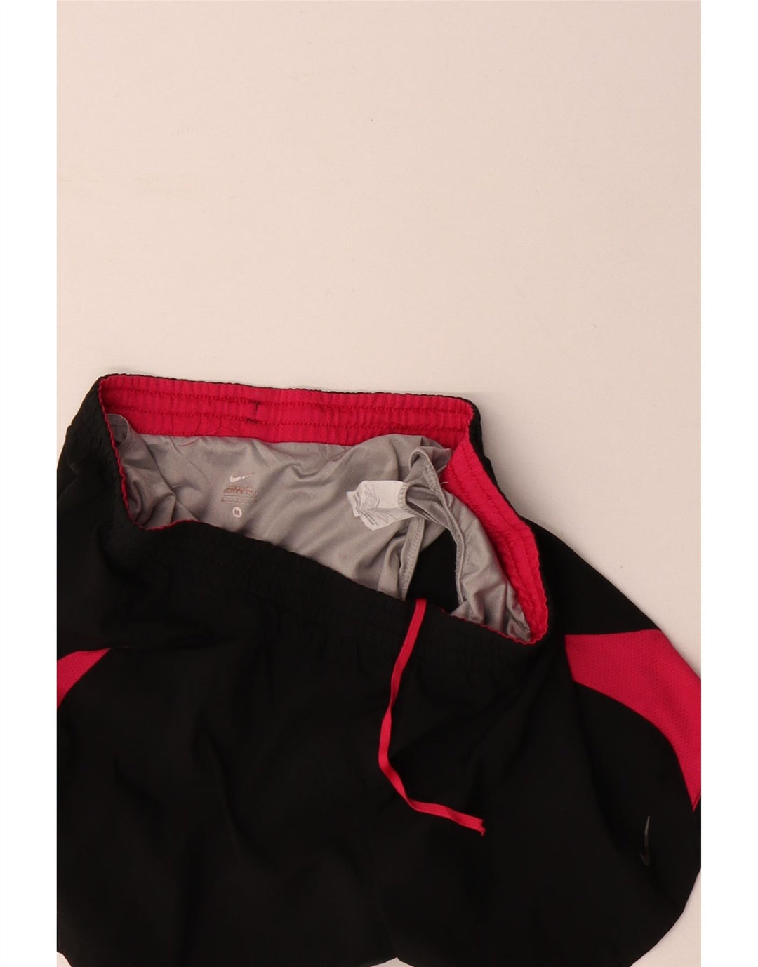 Pantaloni scurti sport NIKE pentru femei UK 14 Medium Black Colorblock Poliester