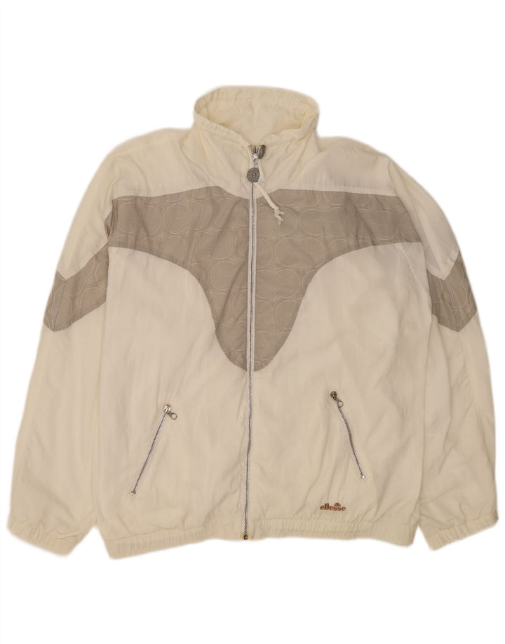 Jachetă de trening pentru femei Ellesse UK 18 XL, alb, bloc de culoare