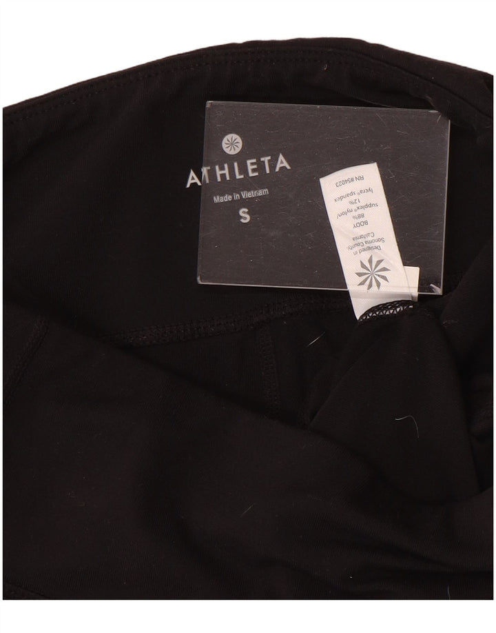 Leggings Capri pentru femei ATHLETA UK 10 Nylon negru mic