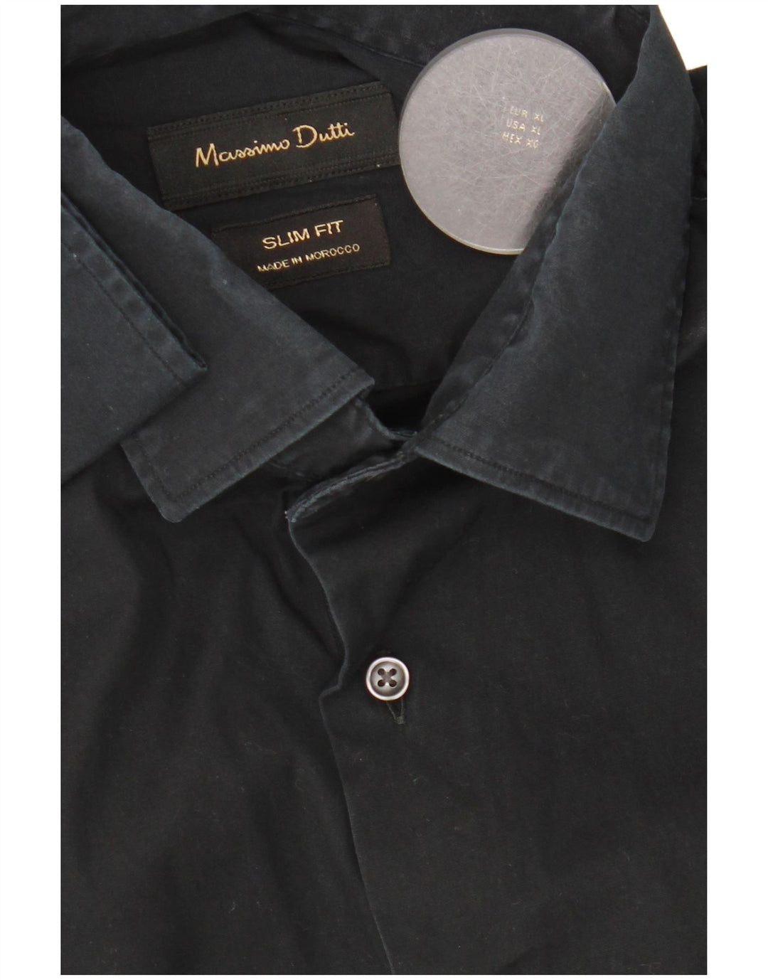 Cămașă Massimo Dutti Slim Fit XL Negru pentru bărbați