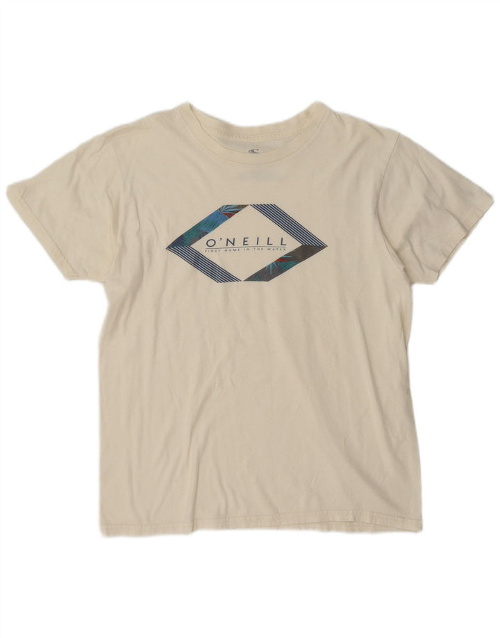 Tricou grafic O'Neill pentru bărbați, cu croiala standard, top mediu din bumbac alb