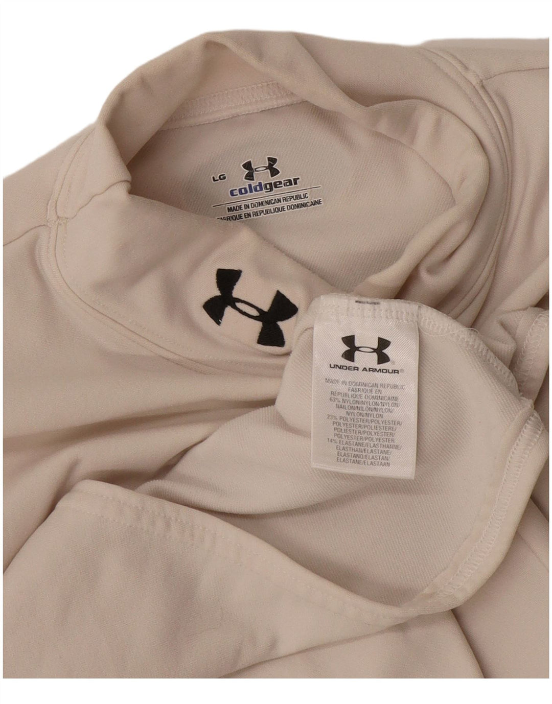 Bluză Under Armour Cold Gear pentru femei, cu mânecă lungă, mare, nailon alb
