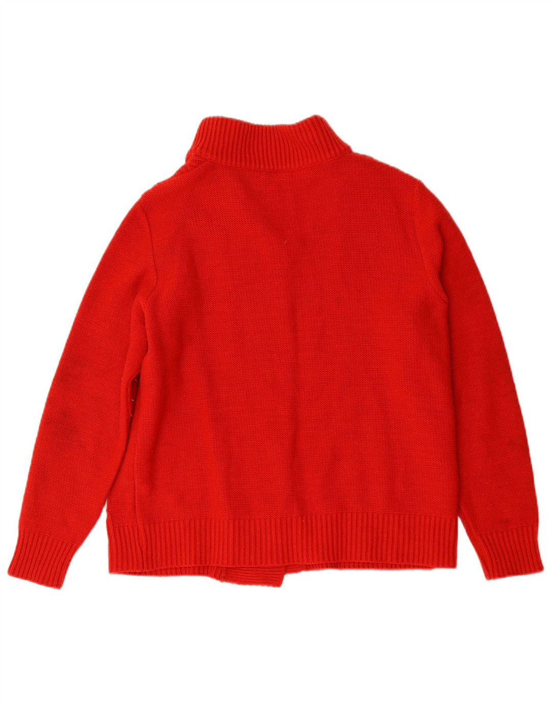 Pulover Cardigan Vintage pentru femei UK 12 Medium Red Acrilic