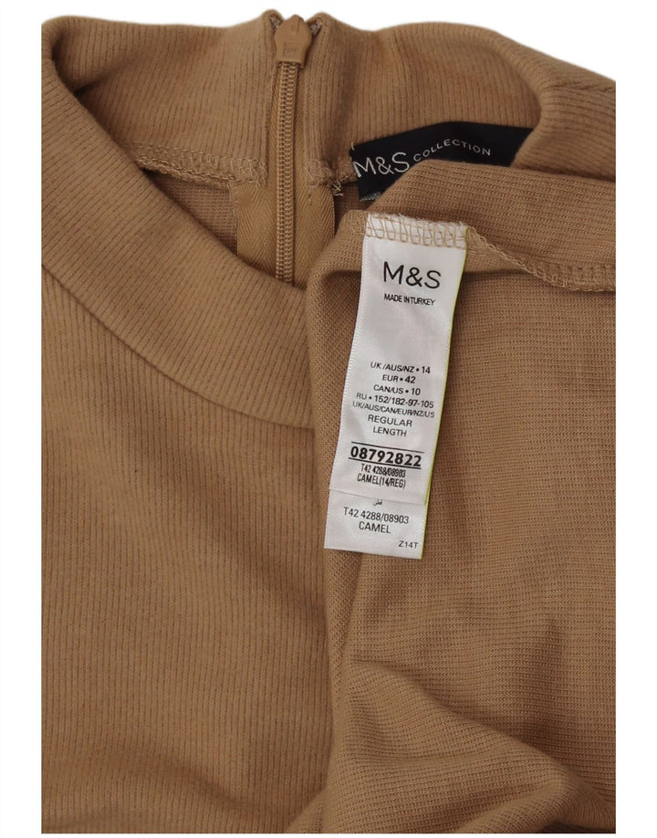 Rochie pulover pentru femei Marks & Spencer UK 14 Medium Bej Poliester