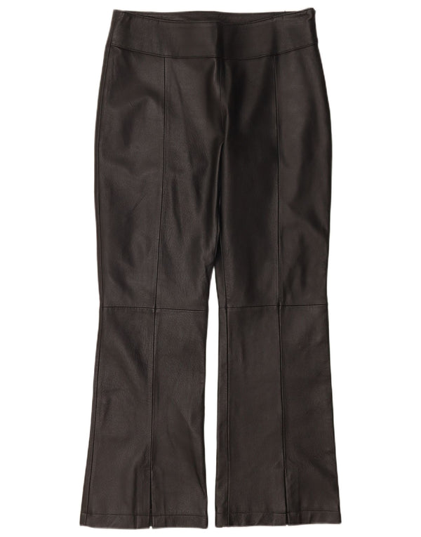 Pantaloni din piele pentru femei Planet Flare IT 46 Large W32 L30 Piele neagră