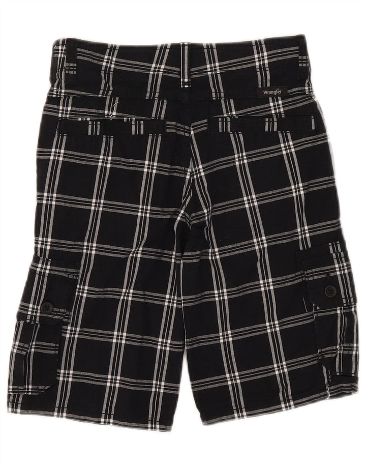 Pantaloni scurti cargo Wrangler Boys 9-10 ani W25 bumbac negru check