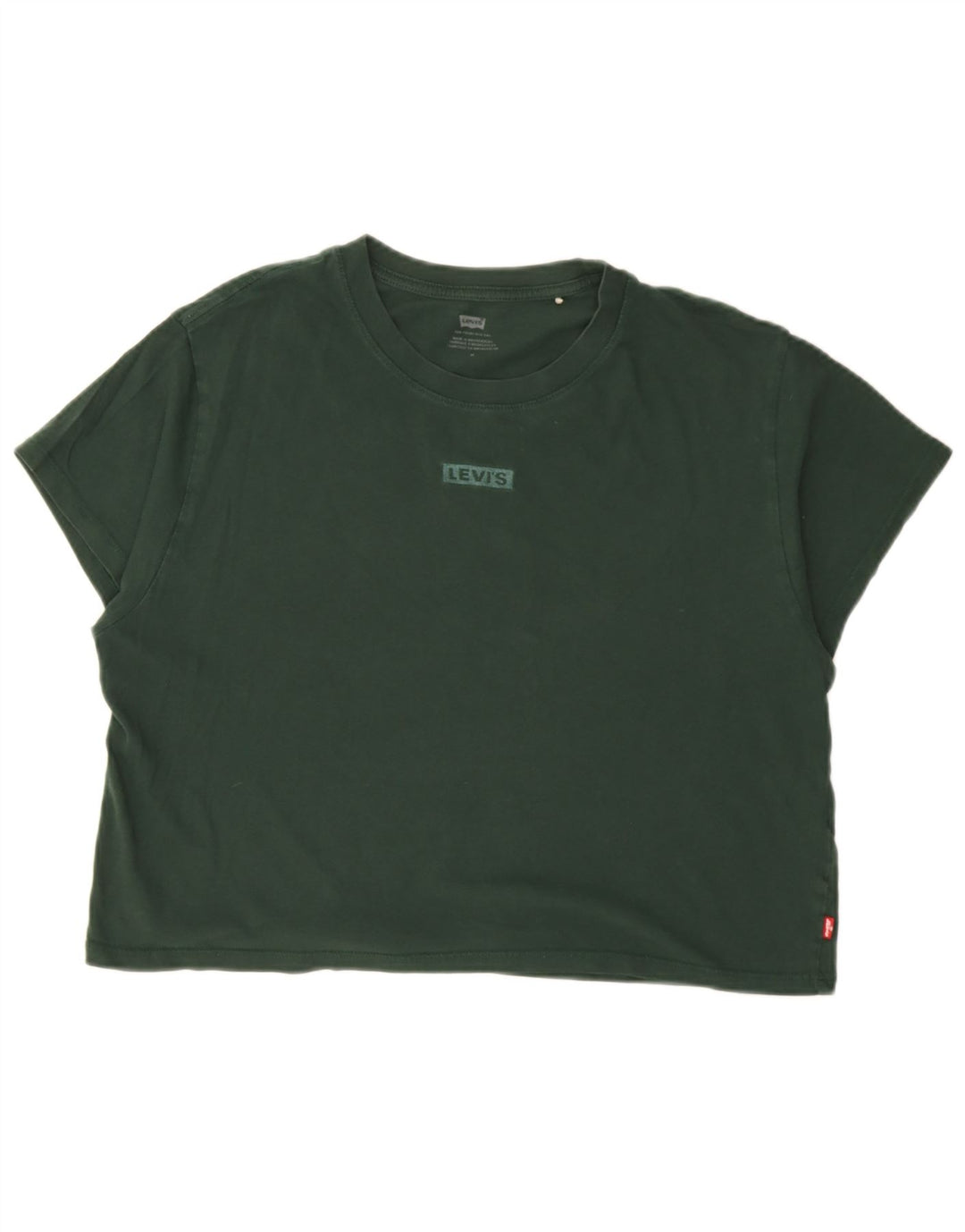 Tricou Crop Levi's pentru femei UK 14 Medium Green
