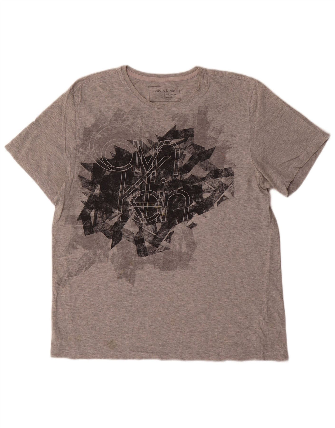 Tricou grafic Calvin Klein pentru bărbați Top mic din bumbac gri
