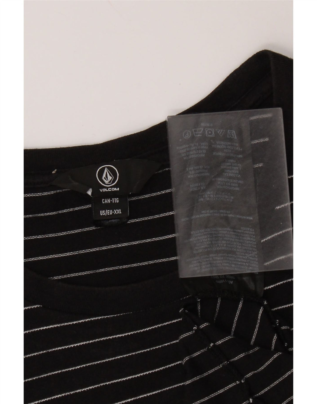 VOLCOM Tricou pentru bărbați Top 2XL bumbac cu dungi negre