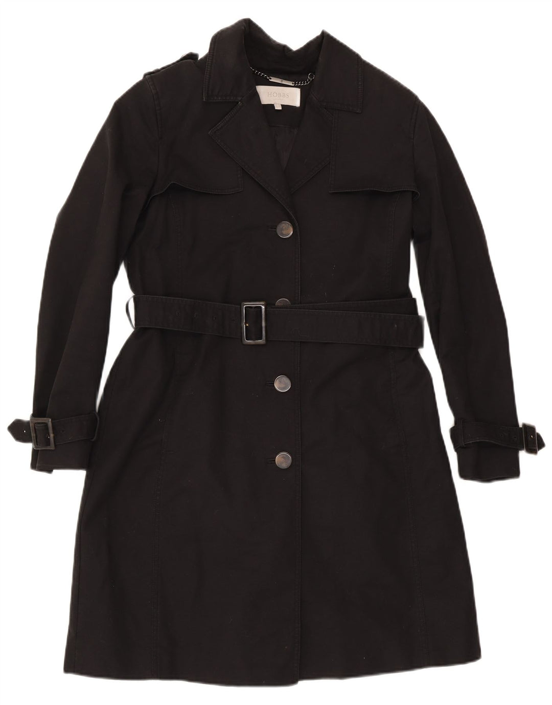 Trench pentru femei Hobbs UK 12 bumbac mediu negru