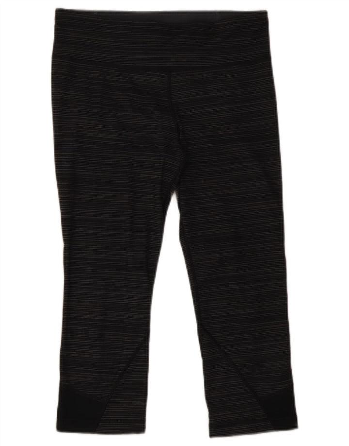 Leggings Capri Under Armour pentru femei UK 10, poliester cu dungi gri mici