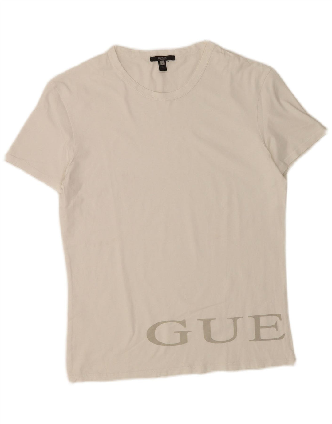 Tricou grafic Guess pentru bărbați Top mare din bumbac alb