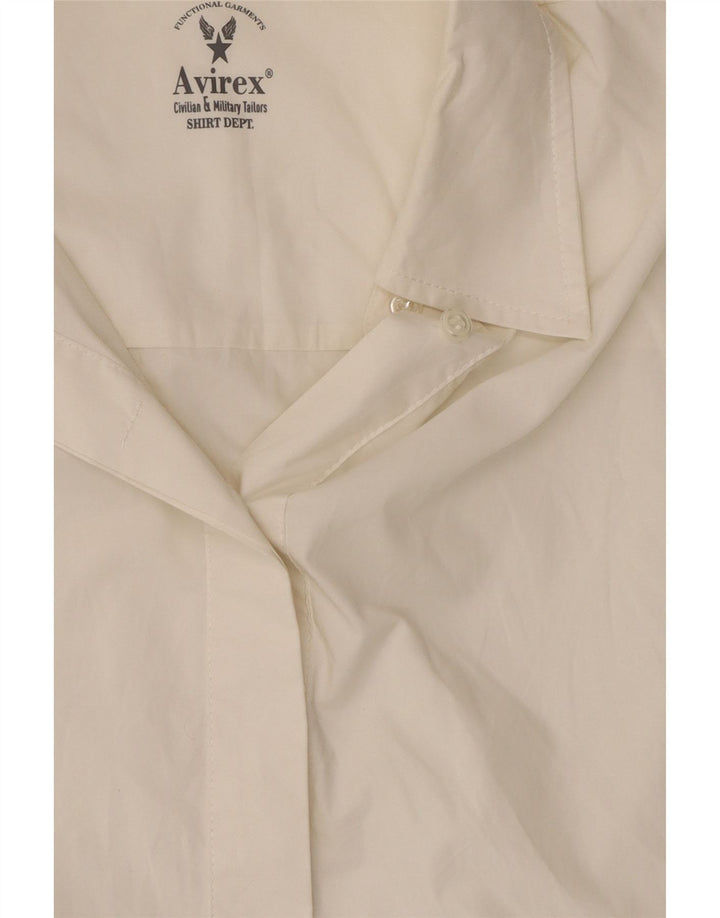 Bluză cămașă cu paragate pentru femei Avirex UK 14 Medium Off White