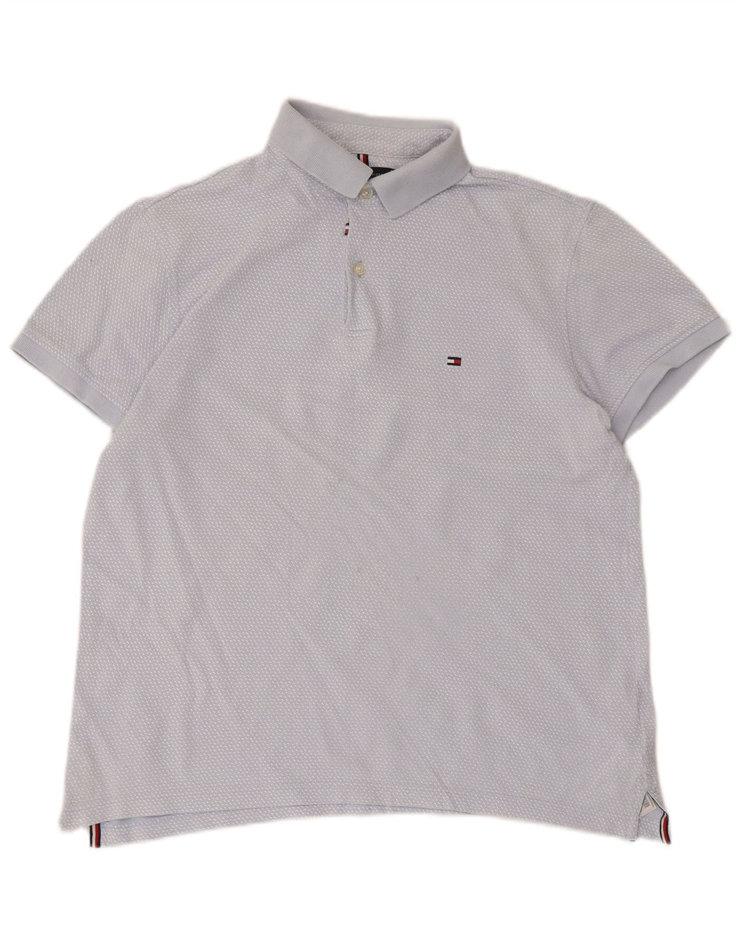 Tricou polo Tommy Hilfiger pentru bărbați, bumbac cu pete albastru mediu