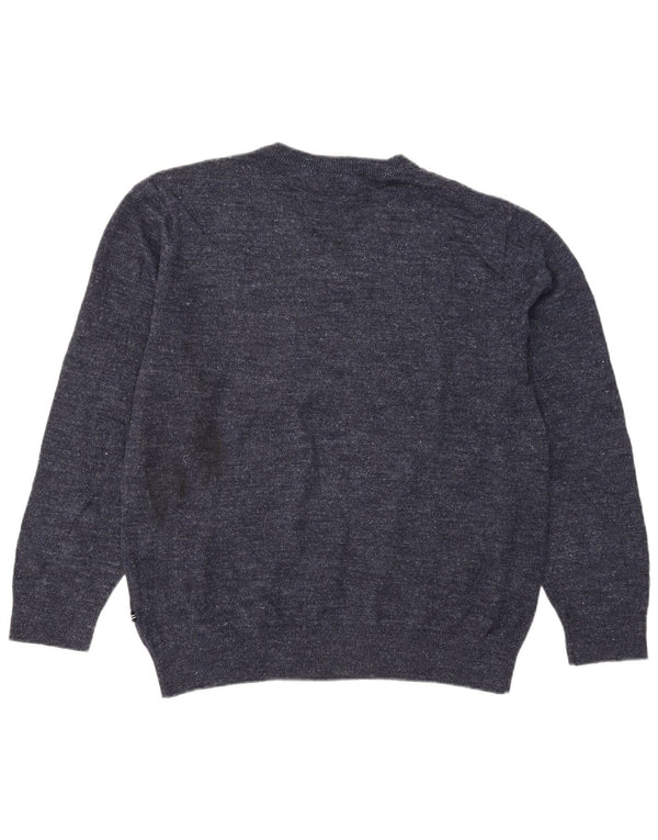 Pulover Nautica pentru bărbați, cu decolteu în V, XL, bumbac cu pete albastru marine