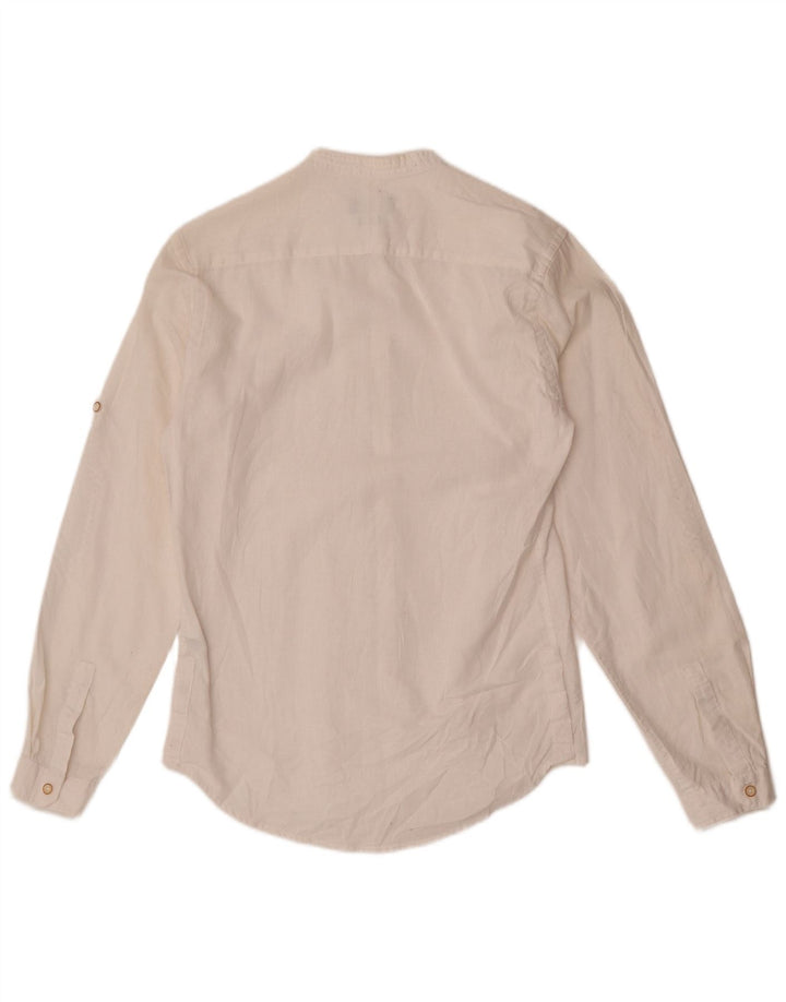 Cămașă pentru bărbați Zara Slim Fit, in alb mic