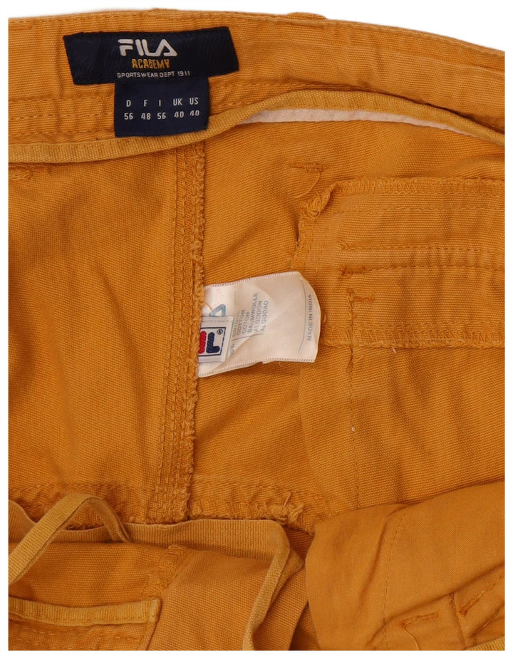 Pantaloni scurți cargo Fila pentru bărbați W40 XL, bumbac galben
