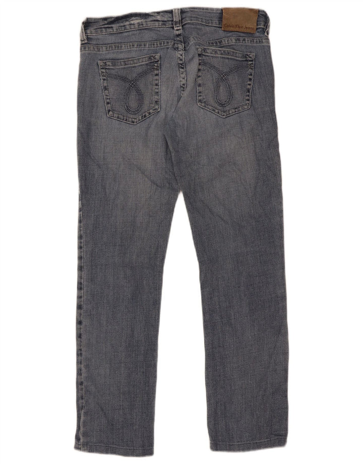 Blugi drepti pentru femei Calvin Klein W30 L28 Albastru