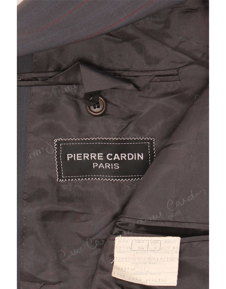 Jachetă Blazer pentru bărbați Pierre Cardin cu 2 nasturi IT 54 2XL Gri cu dungi