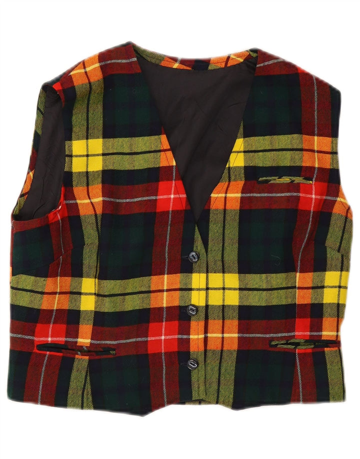 Vestă de damă vintage UK 12 Medium Multicolor Check