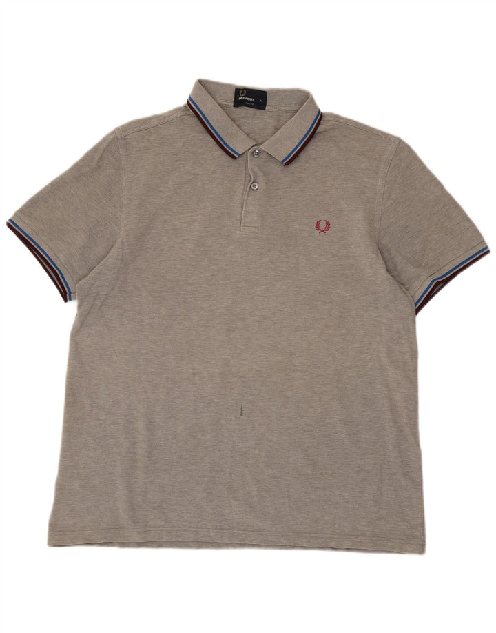 Fred Perry Cămașă Polo Slim Fit XL Bumbac Gri