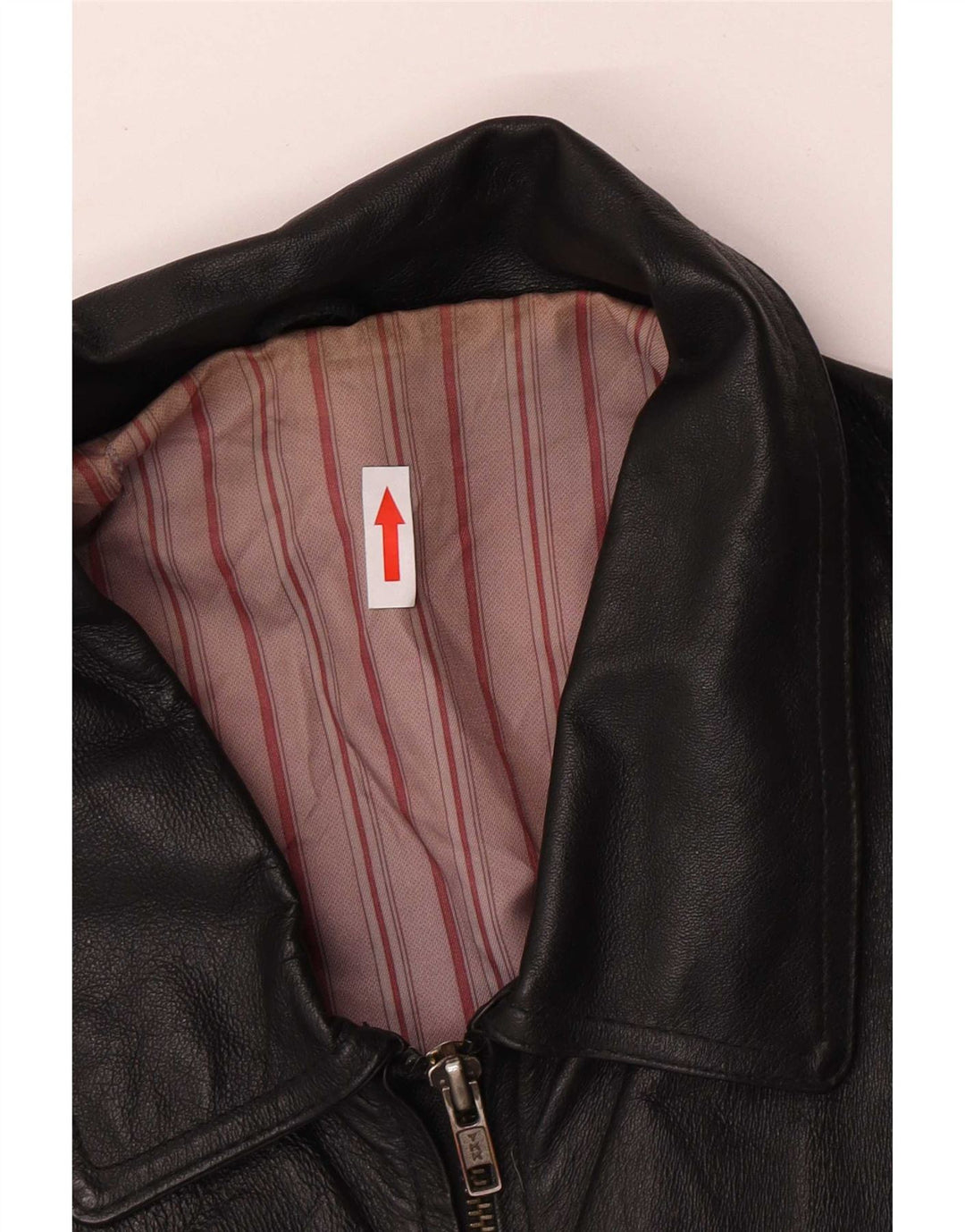 Jachetă de piele vintage pentru bărbați UK 42 XL din piele neagră