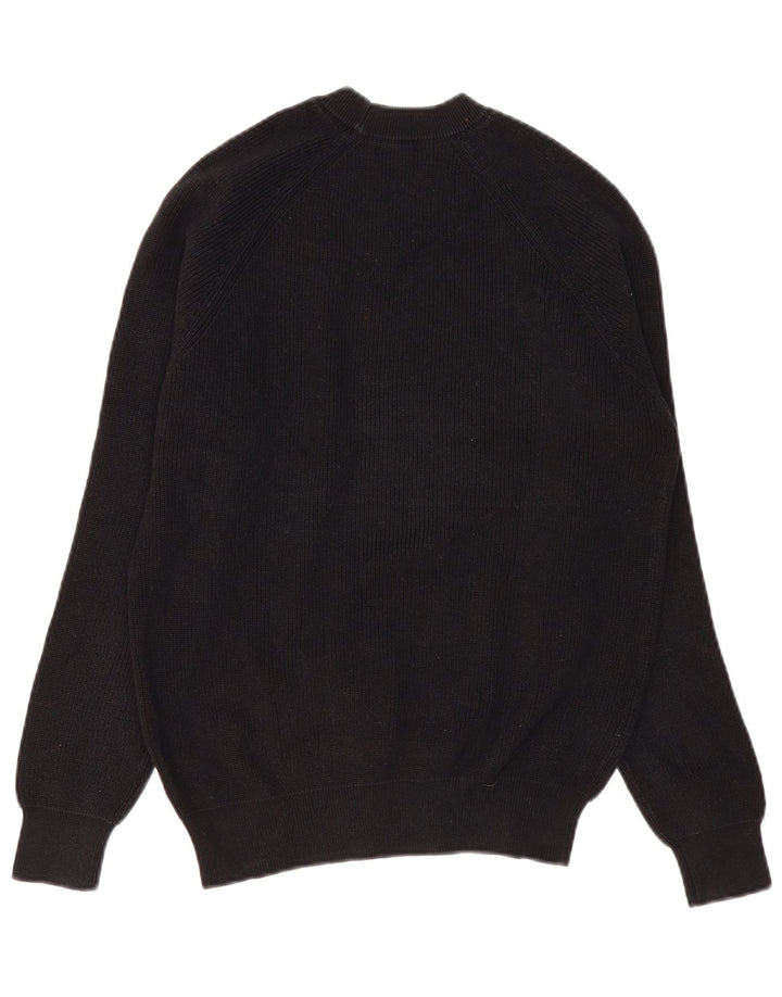 Pulover pentru bărbați Zara, cu gât crew, mic, negru