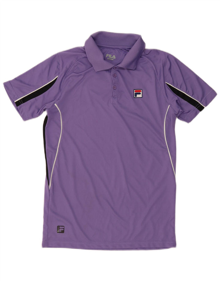 Tricou polo FILA pentru bărbați, mov, poliester color bloc