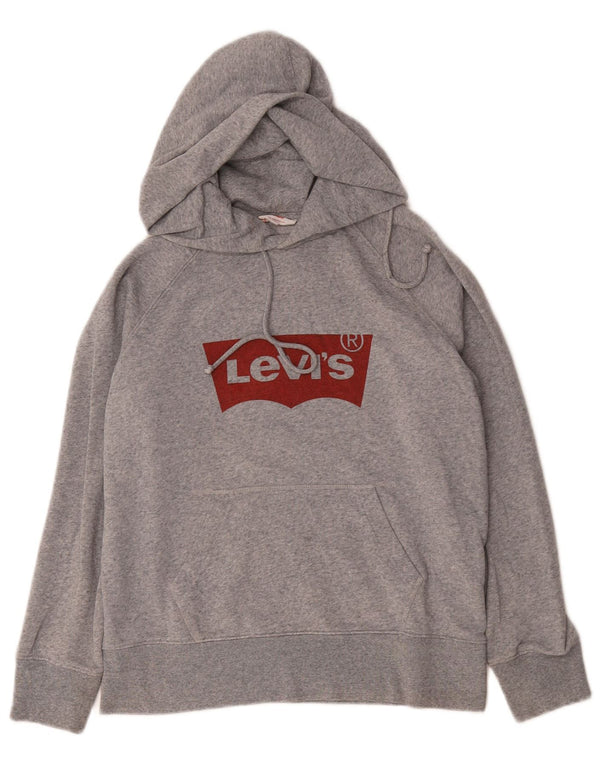 Pulover Levi's pentru bărbați cu capota grafică XS, bumbac cu pete gri
