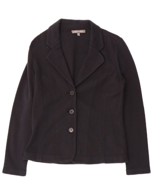Jachetă pentru femei Laura Ashley, tricot cu 3 nasturi, UK 8, bumbac, albastru bleumarin