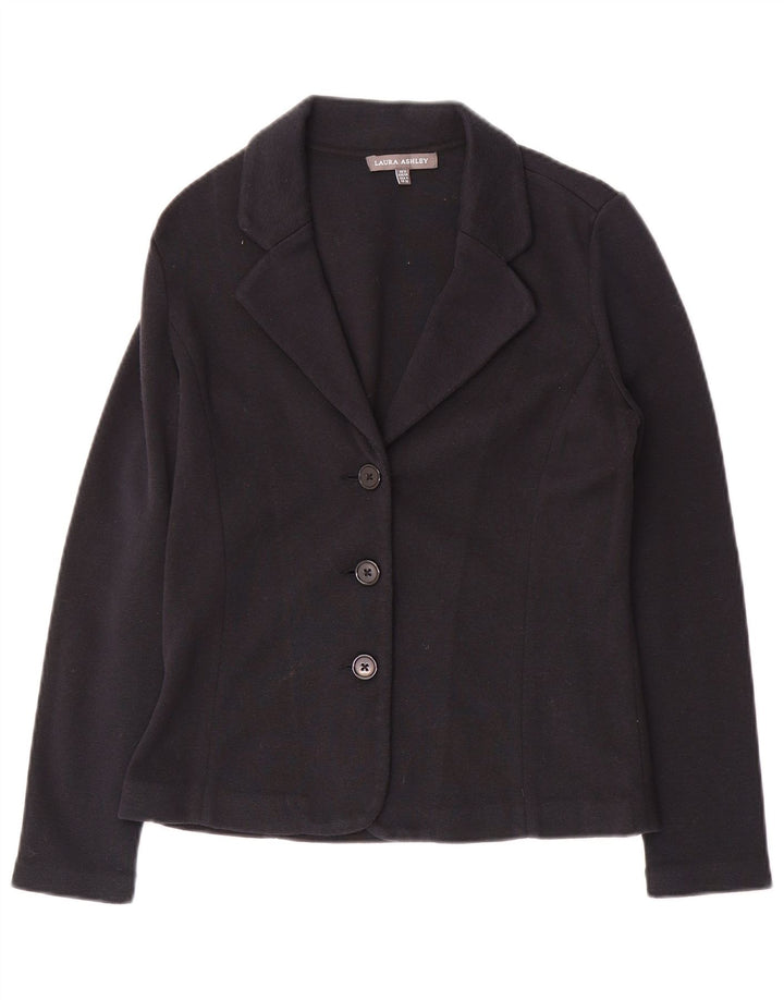Jachetă pentru femei Laura Ashley, tricot cu 3 nasturi, UK 8, bumbac, albastru bleumarin