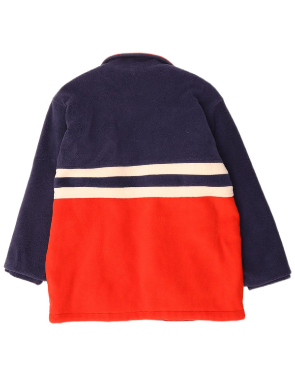 Jachetă vintage pentru bărbați din fleece UK 40, mare, bleumarin, color block
