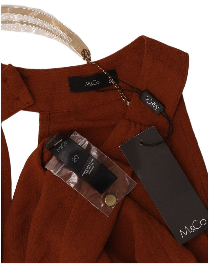 Bluză fără mâneci pentru femei M&Co UK 20 2XL Maro Poliester