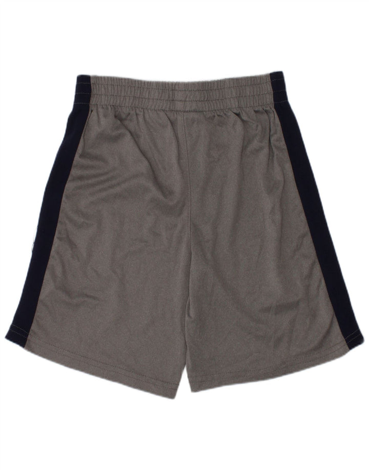 Pantaloni scurți sport grafic Puma pentru băieți 5-6 ani, gri, poliester color bloc