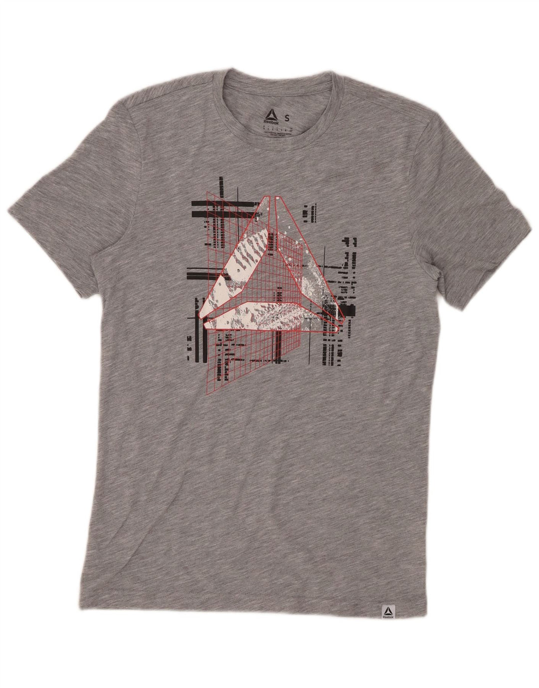 Tricou grafic REEBOK pentru bărbați Top mic, gri, poliester cu pături