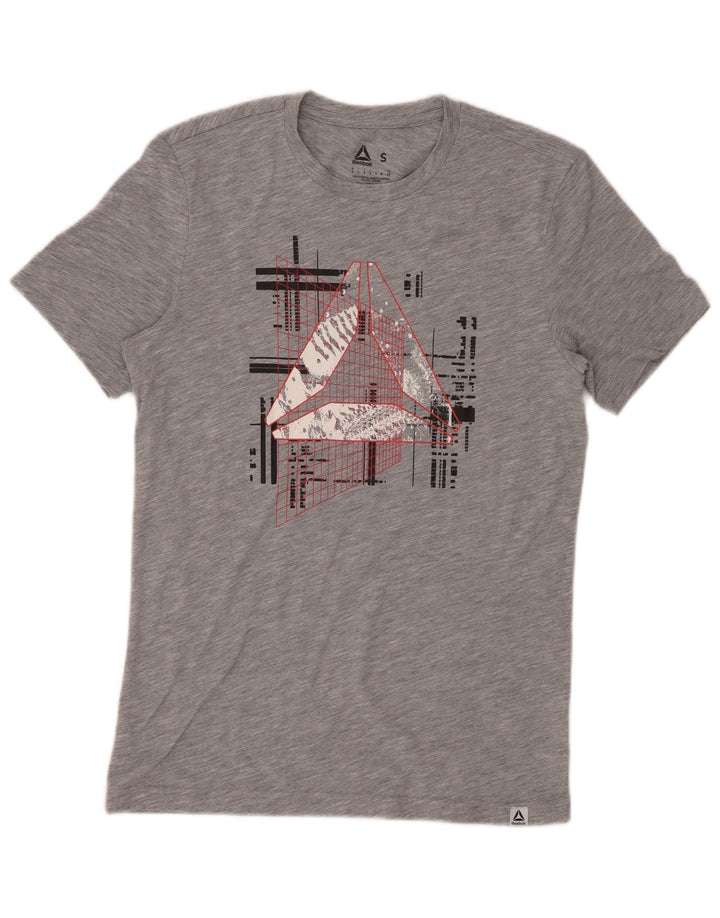 Tricou grafic REEBOK pentru bărbați Top mic, gri, poliester cu pături