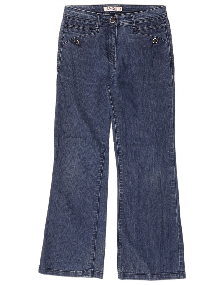 Blugi bootcut pentru femei M&Co UK 10 Small W28 L28 Blue Viscose