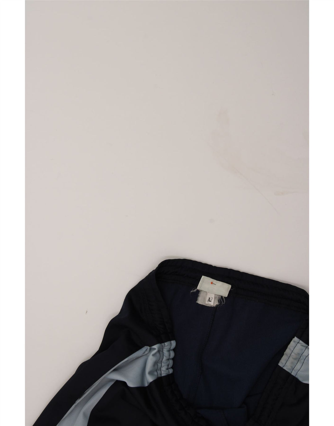 ASICS Mens Tracksuit Trousers Large  Navy Blue Colourblock Vintage Asics and Second-Hand Asics from Messina Hembry 