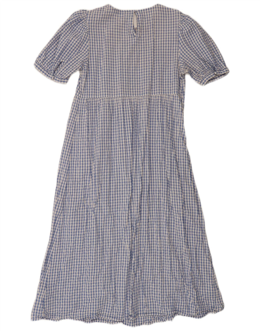 Rochie Maxi pentru femei Marks & Spencer UK 14 Medium Blue Gingham Bumbac