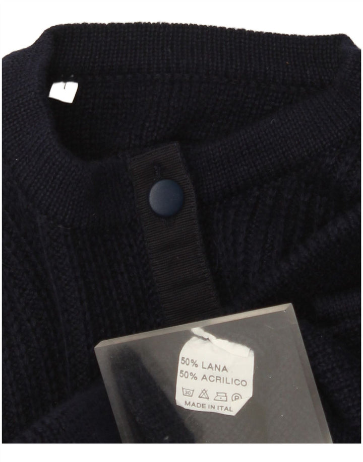 Cardigan Vintage pentru bărbați, lână mare, albastru