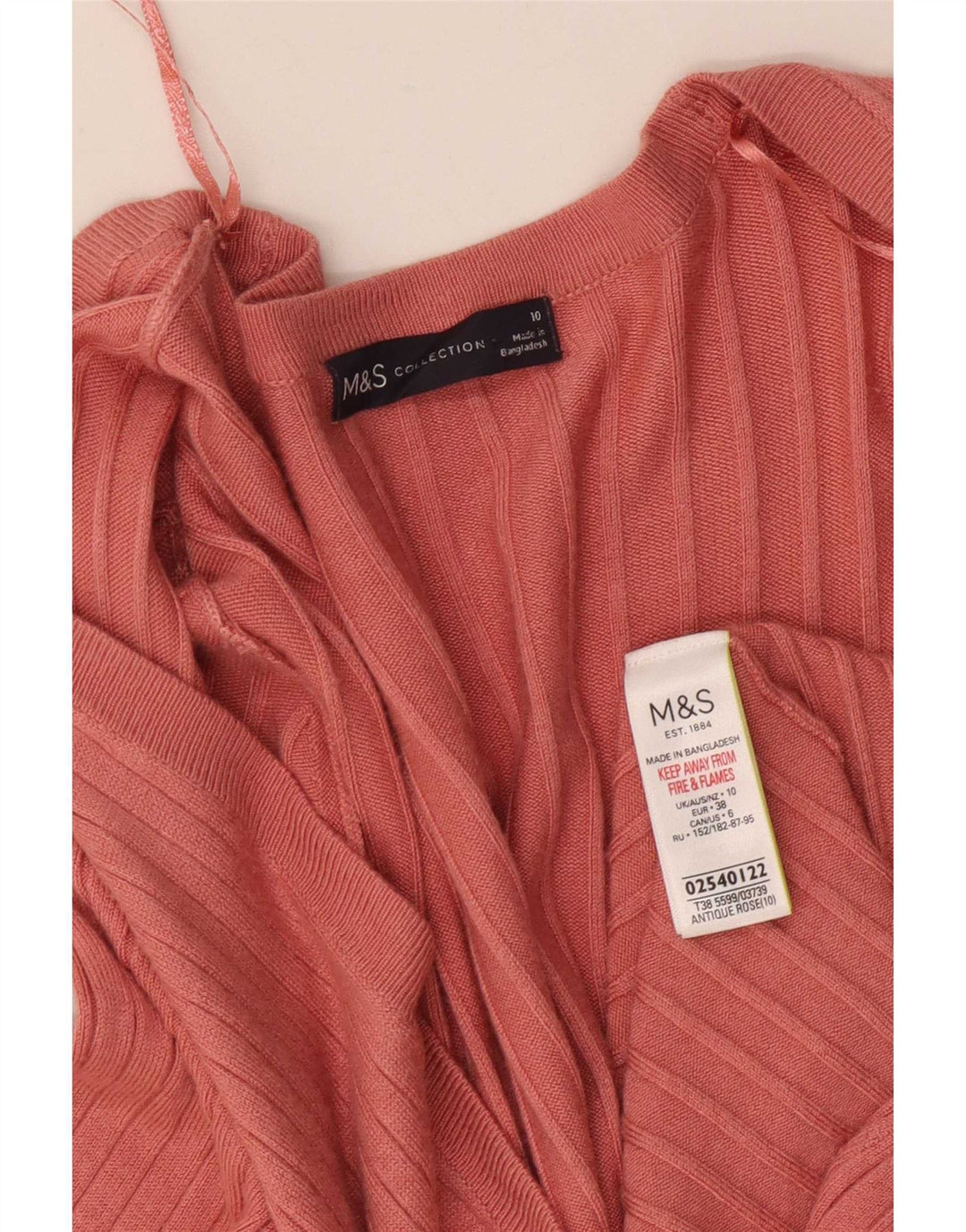 Pulover cardigan deschis pentru femei Marks & Spencer UK 10 mic roz