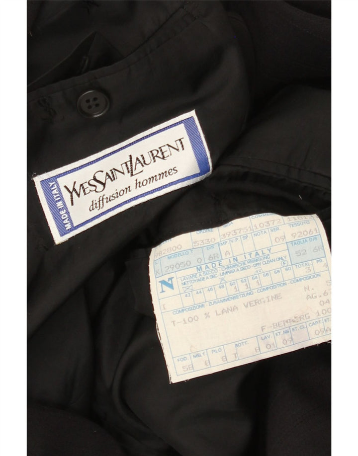 Jachetă Yves Saint Laurent pentru bărbați cu două pieptări IT 52 XL negru