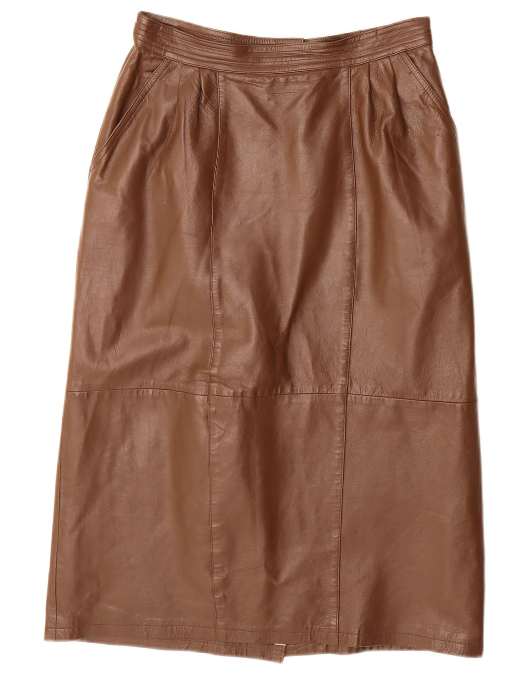 Fusta creion pentru femei VINTAGE IT 40 Small W28 piele maro