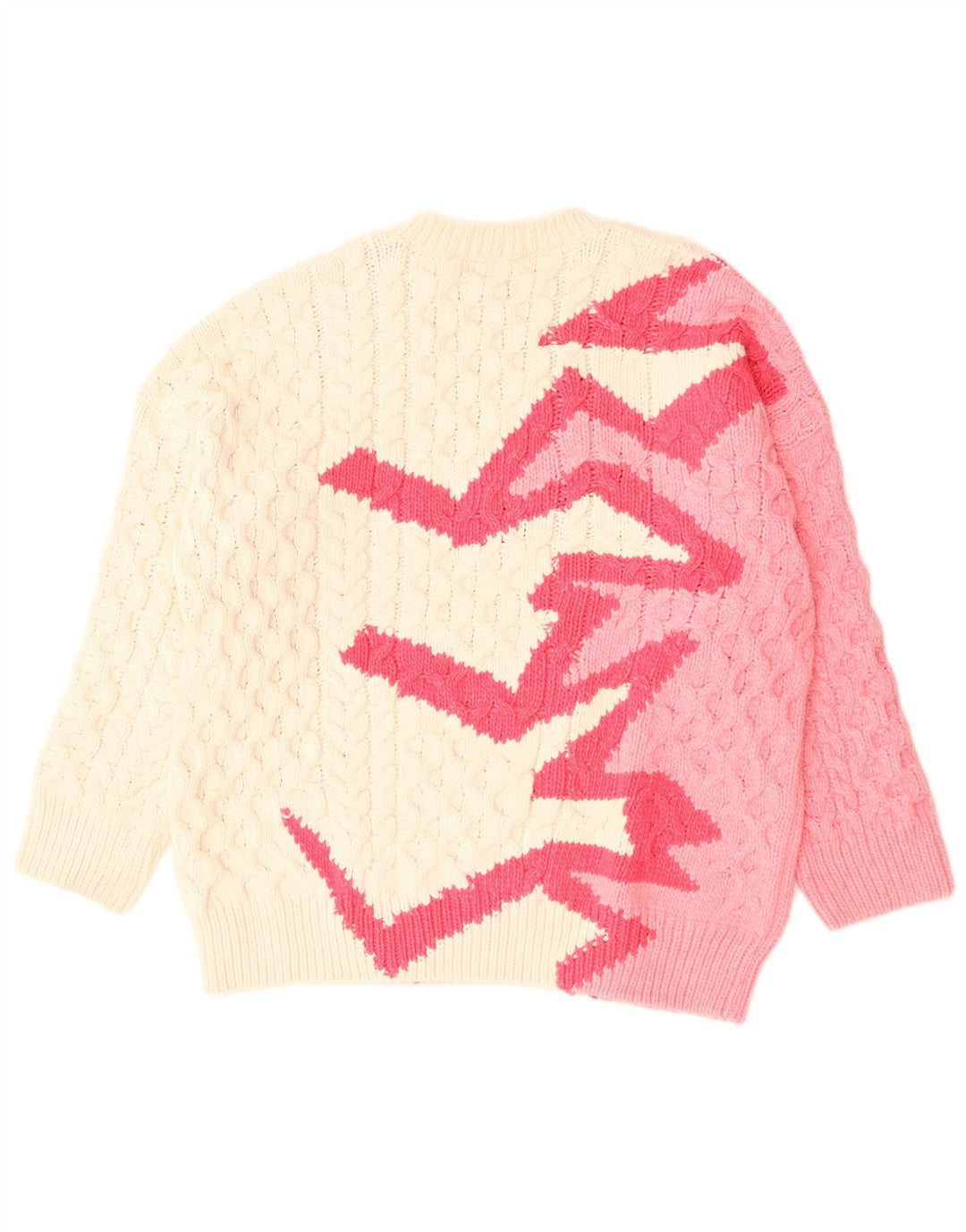 Pulover pentru femei Zara, cu gâtul turn, UK 14 Poliester alb mediu mediu