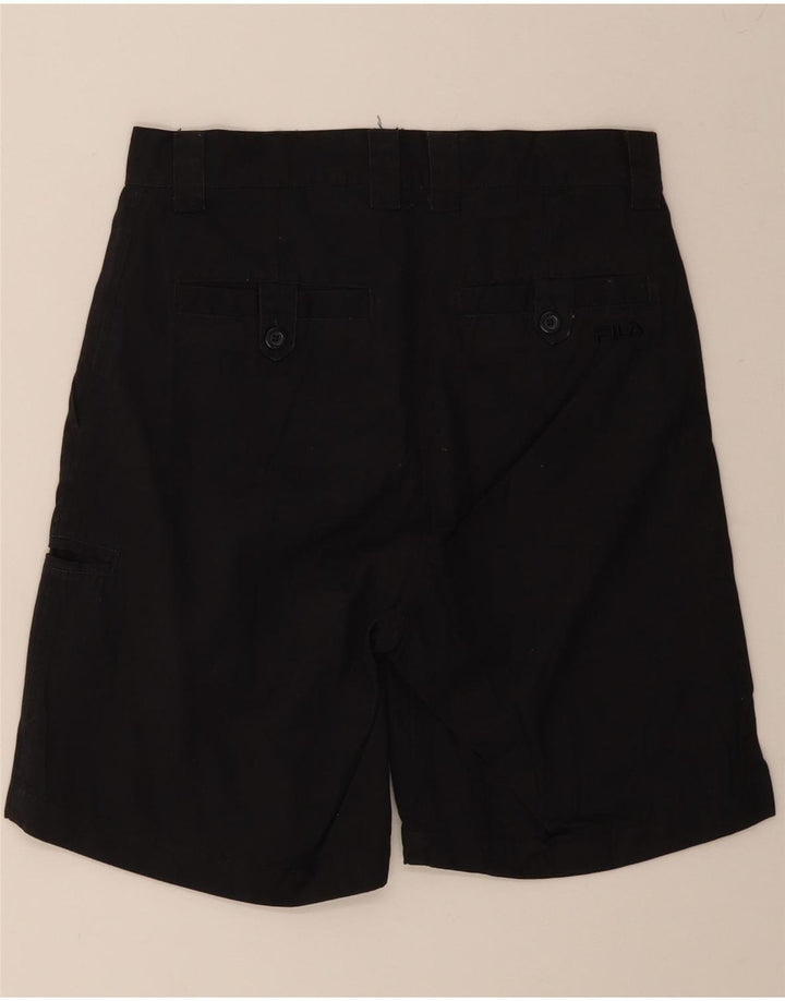 FILA Mens Chino Shorts IT 46 Small W30 Black Cotton Vintage Fila and Second-Hand Fila from Messina Hembry 