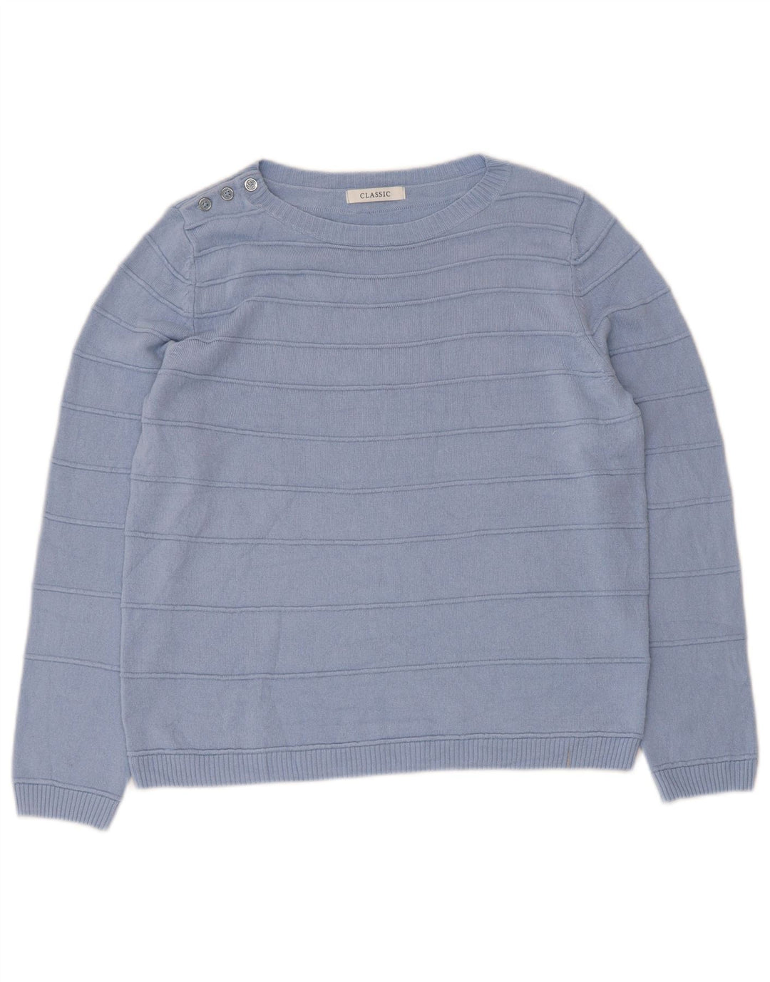 Pulover pentru femei Marks & Spencer clasic cu gâtul cu barca UK 12 Medium Blue