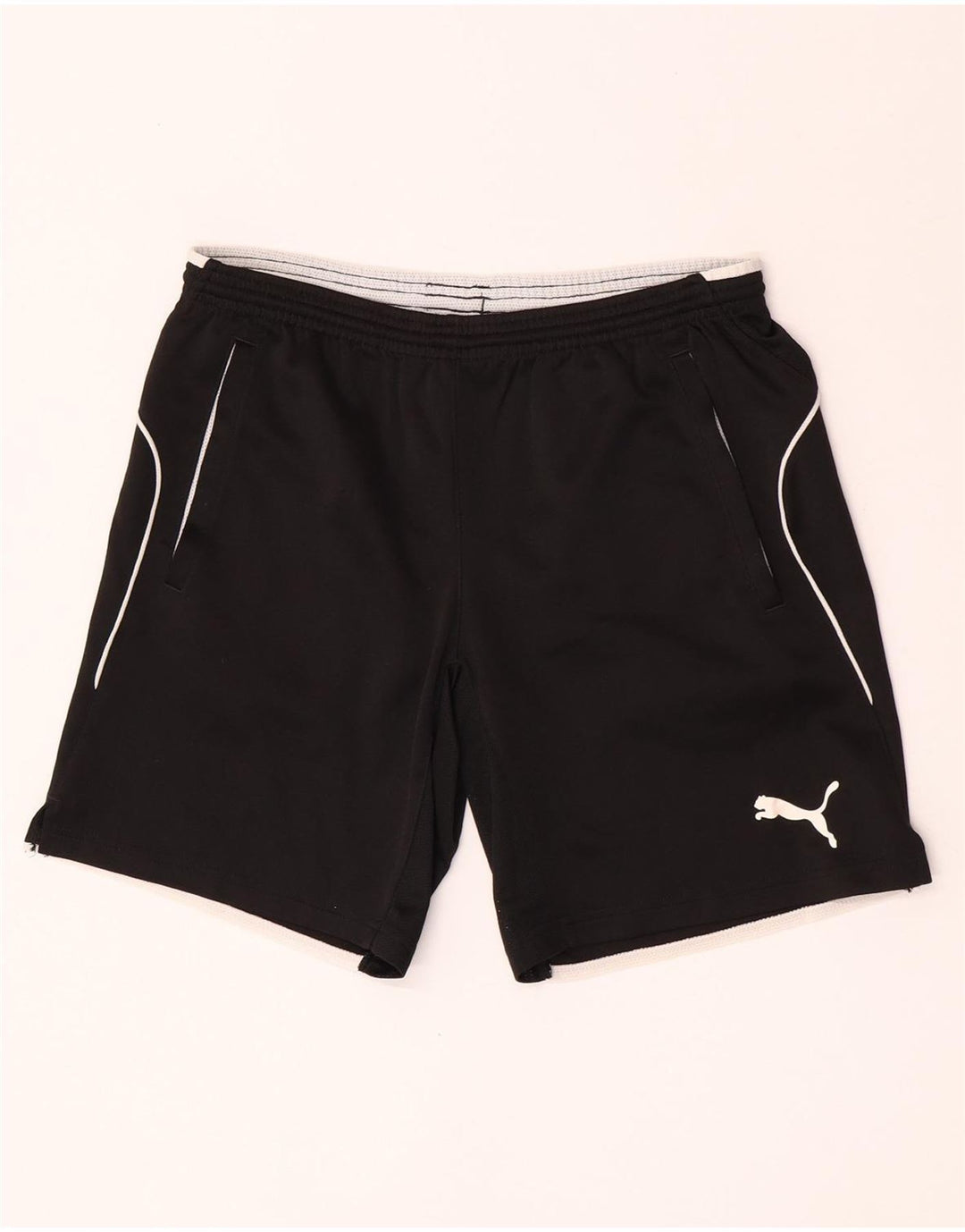 Pantaloni scurti sport Puma băieți 15-16 ani poliester negru