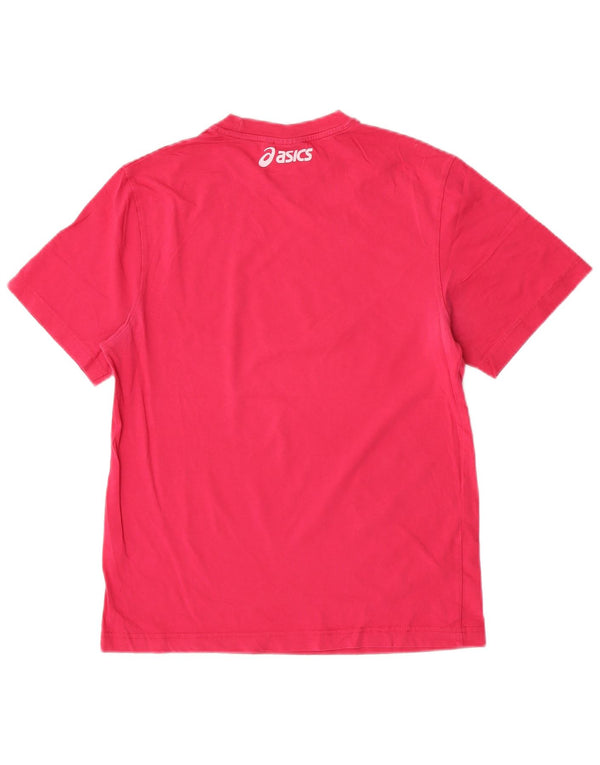 Tricou grafic Asics pentru femei Top UK 10 Small Pink Bumbac