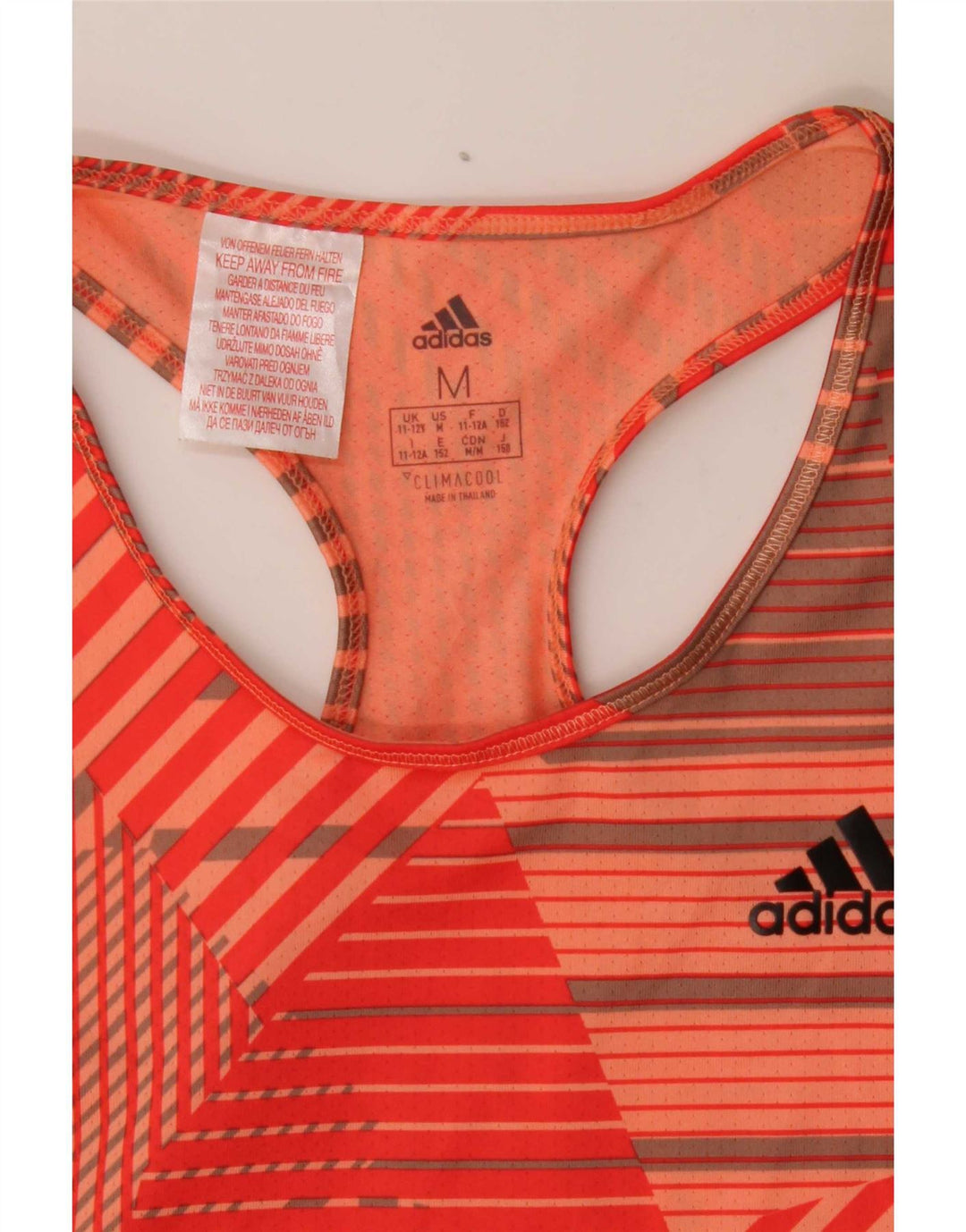 Vesta pentru fete Adidas Top 11-12 ani Poliester cu dungi portocalii