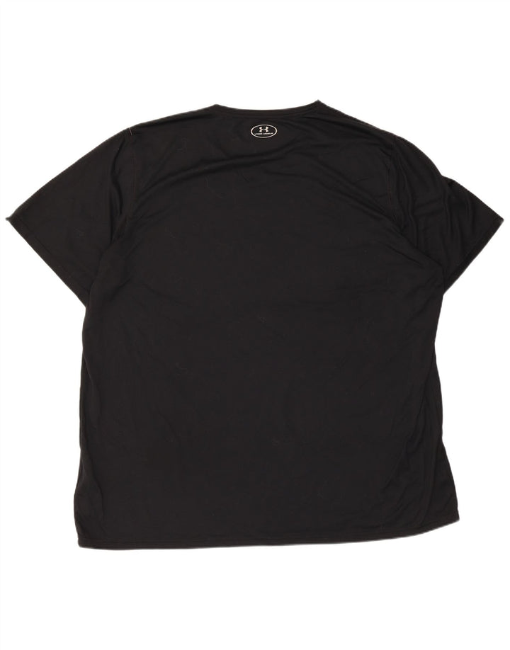 Tricou grafic pentru bărbați UNDER ARMOUR Heat Gear Top 3XL poliester negru